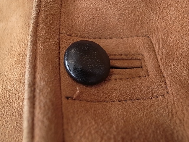  America old clothes Vintage mouton sheepskin sheep leather double jacket coat size L~XL corresponding 