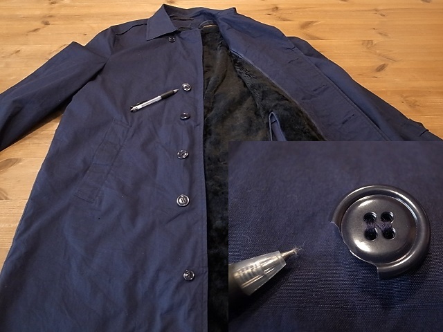 MAJOR COAT CO.INC. アメリカ空軍 USAF 1970年代 ビンテージ ALL WHEATER COAT ステンカラー コート 紺 ライナー付き 38L L相当_画像7