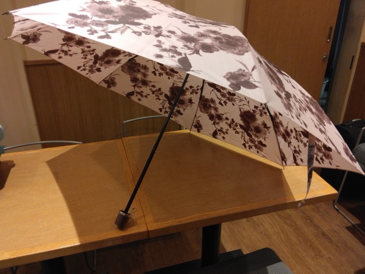 《中古》レディース 折りたたみ傘 55㎝ ピンク 雨傘 c130/60_画像4