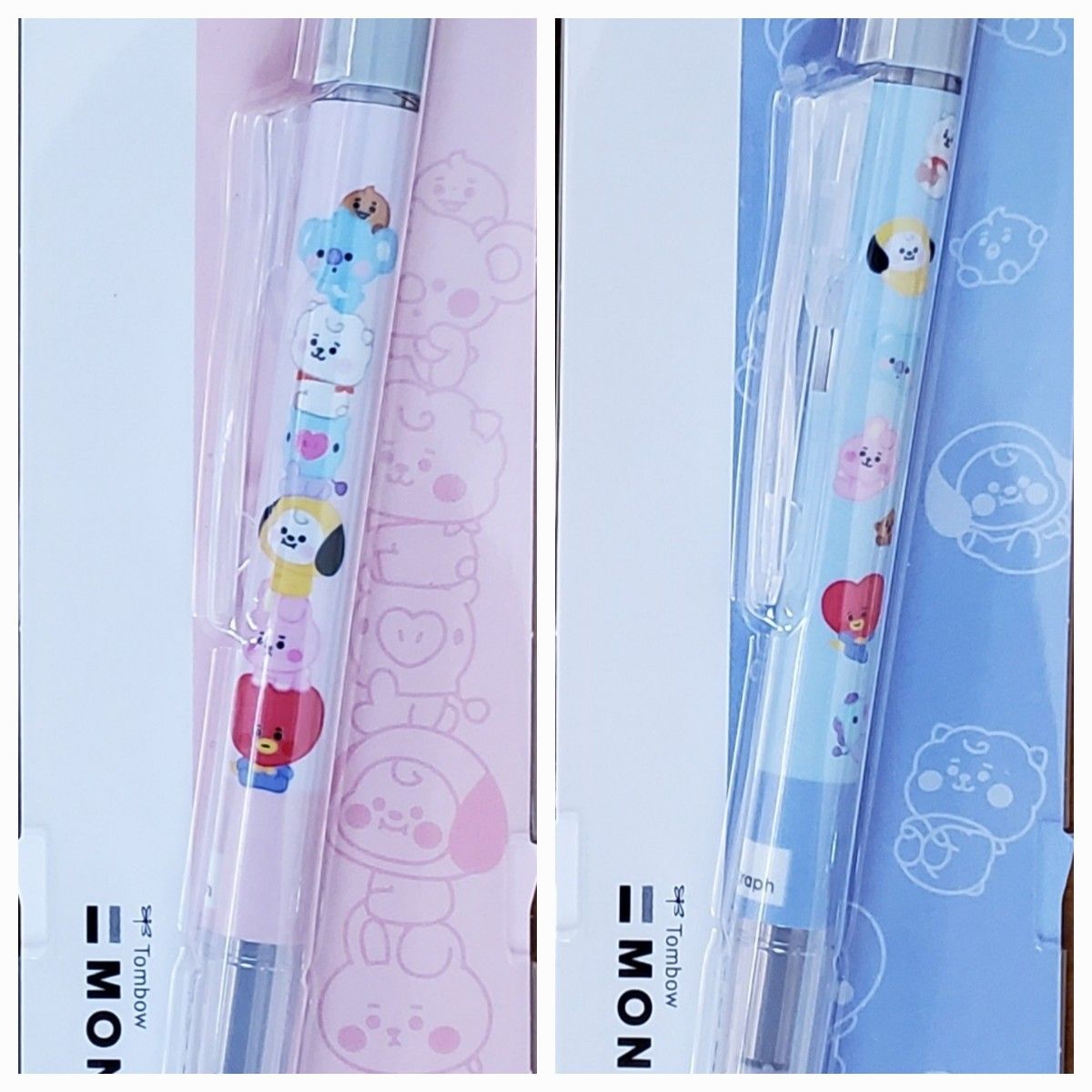  BT21 モノグラフシャープペンシル0.3mm PINK /0.5mm BLUE