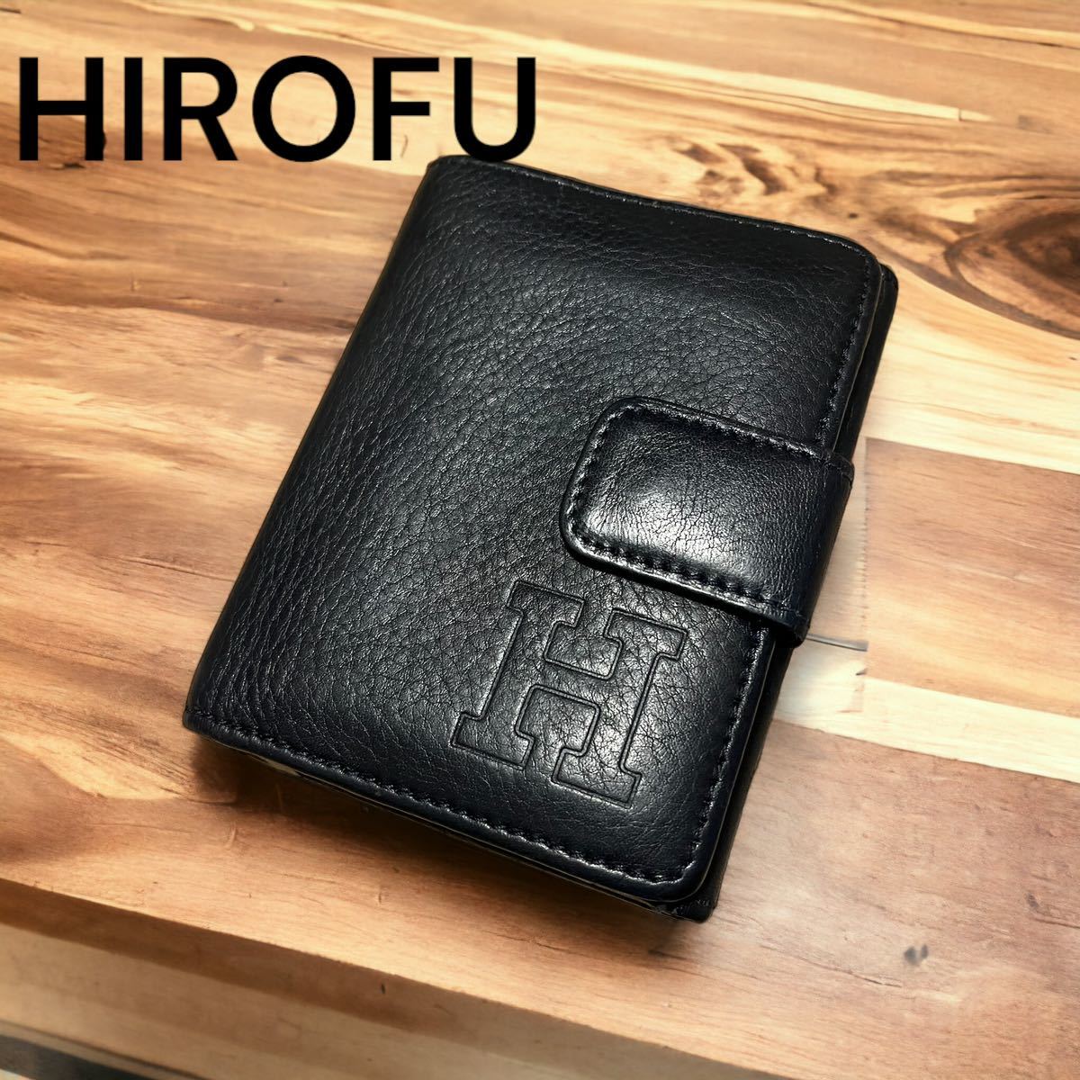 HIROFU ヒロフ センプレ 二つ折り財布 本革 ネイビー Yahoo!フリマ（旧）-