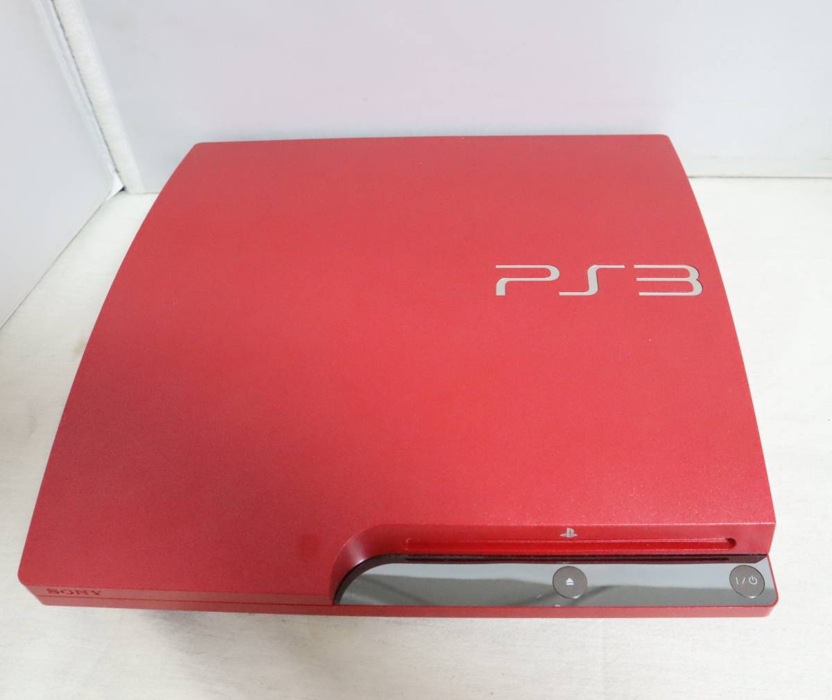 28 SONYソニー◆PS3プレイステーション3◆CECH-3000B SR◆スカーレット レッド◆本体/電源コード/AVケーブル付き◆動作確認OK_画像4