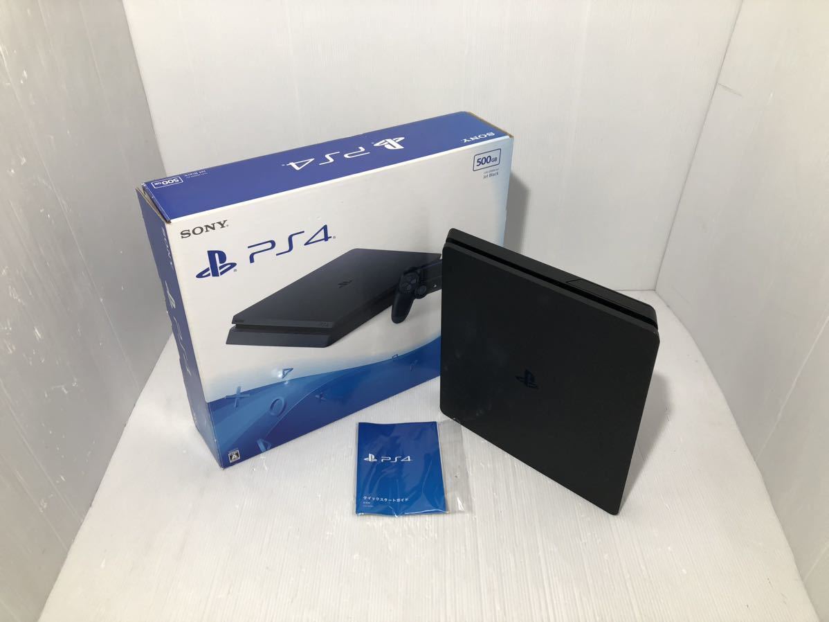 SONY PS4 本体 CUH-2000A ブラック 薄型 箱付き【HDD500GB】FW11.00 動作良好 プレイステーション4 ソニー PlayStation4 黒_画像1