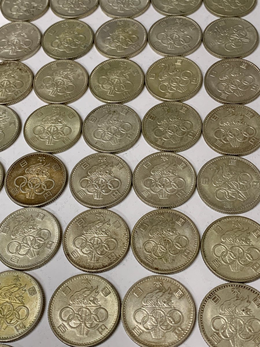 【おまとめ】55枚　旧100円硬貨 東京オリンピック 昭和39年 総重量約264g　日本 近代 貨幣　銀貨_画像5