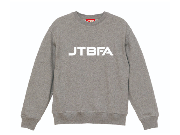 JTBFA　クルーネックスウェット　Mサイズ　・ミックスグレー/ホワイト