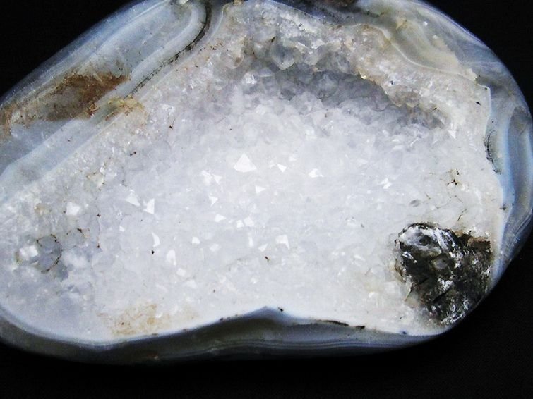 誠安◆天然石最高級品ウルグアイ産 アゲート水晶ドーム[T757-1853]_画像3