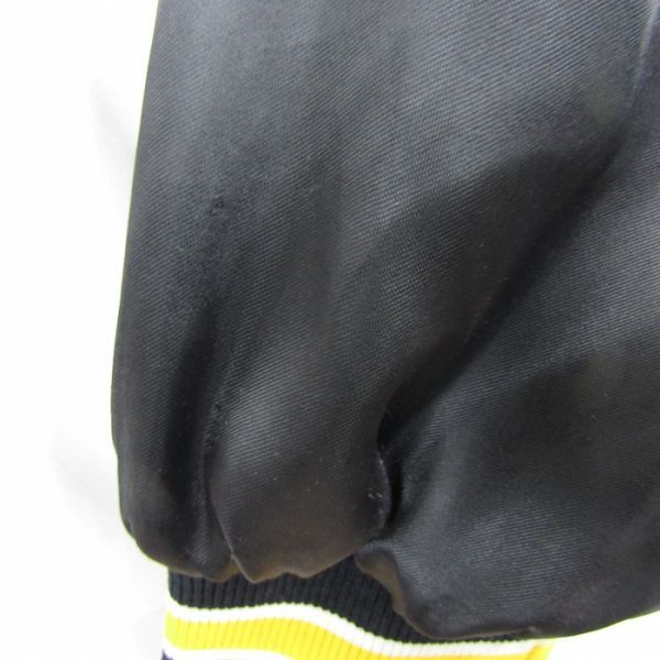 USA製 サイズ L WestArk ナイロン スタジアム ジャンパー ライトアウター ジャケット 企業ロゴ ブラック 古着 ビンテージ 3N1605_画像6