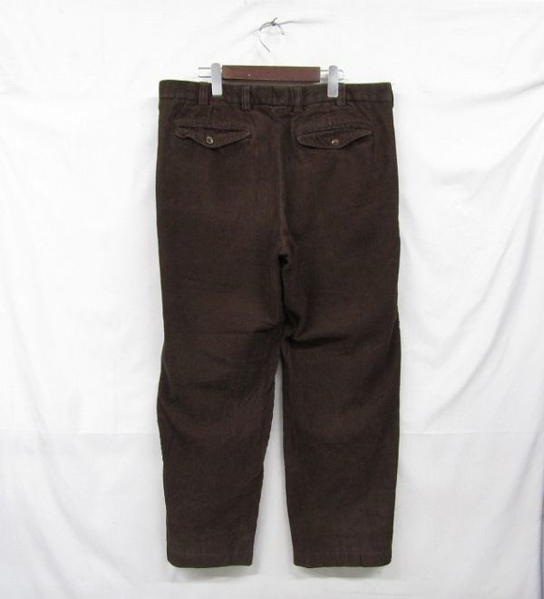 サイズ W38 L30 L.L.Bean コーデュロイ パンツ ブラウン 2タック エルエルビーン 古着 ビンテージ 3N0507_画像2