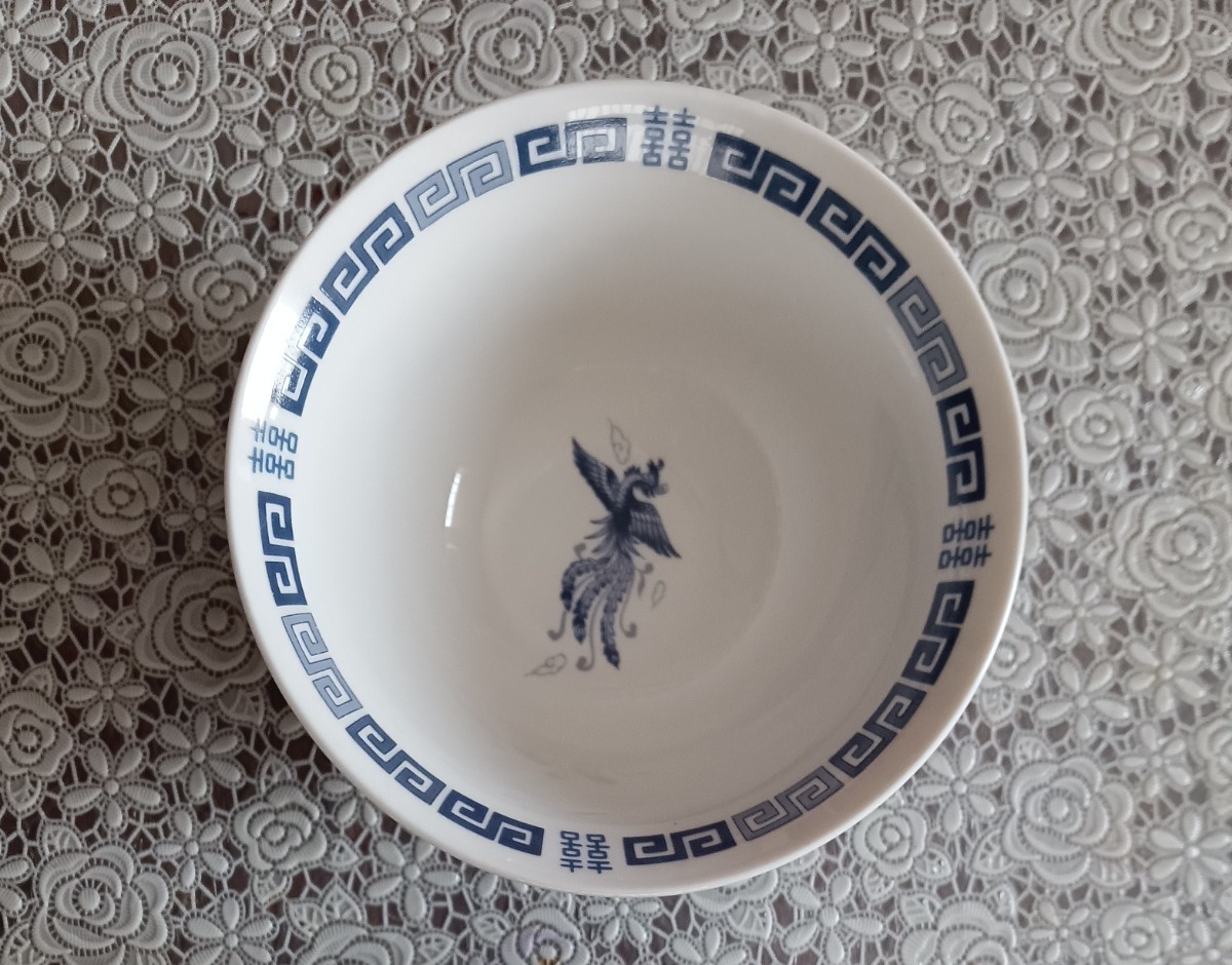  used soup . writing * phoenix ceramics made Chinese food tableware retro Chinese milk vetch attaching 