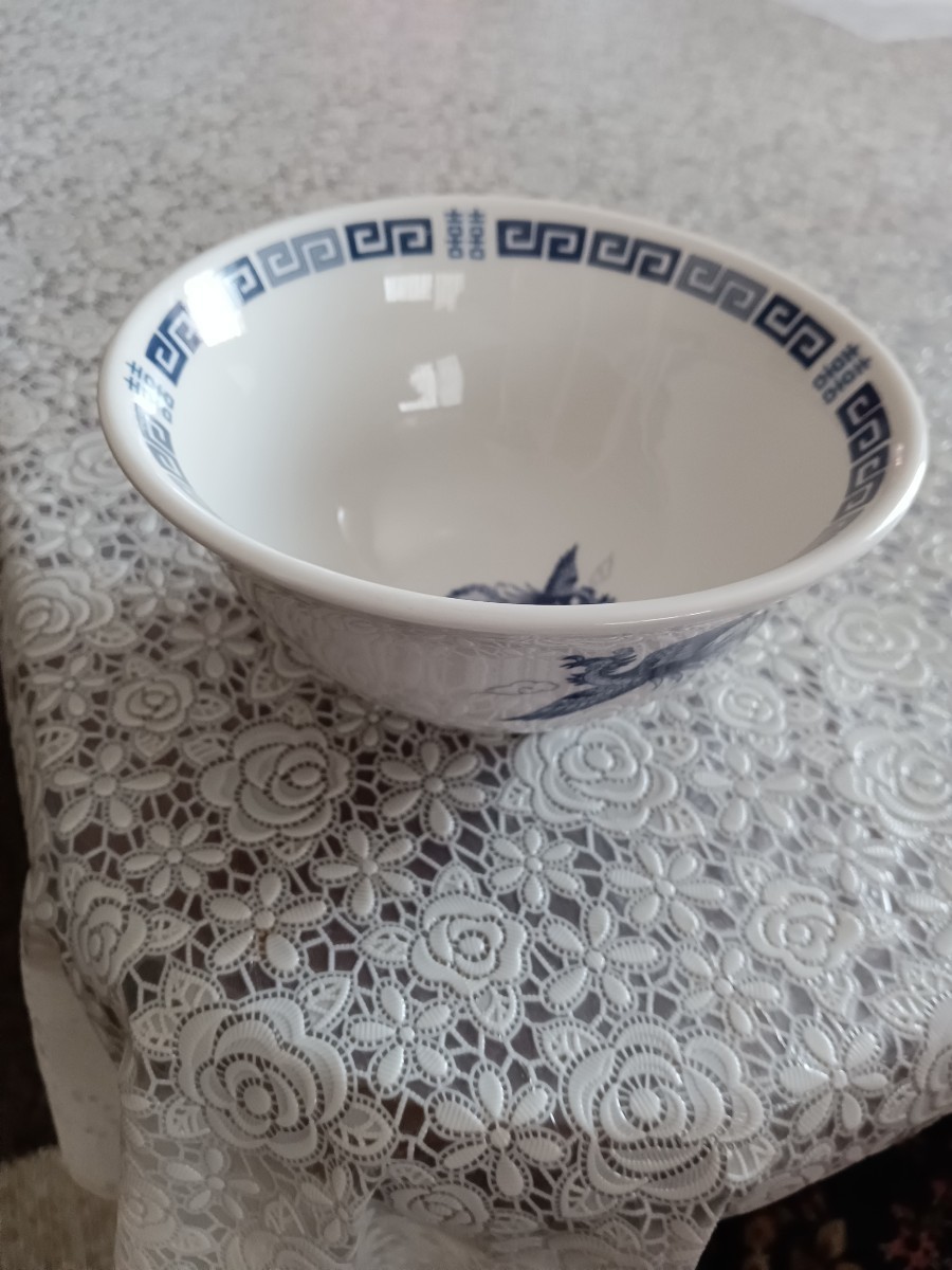  used soup . writing * phoenix ceramics made Chinese food tableware retro Chinese milk vetch attaching 
