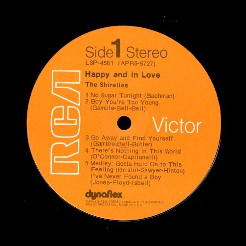 USオリジナルLP！The Shirelles / Happy And In Love 71年【RCA Victor / LSP-4581】シュレルズ ノーザン ガールズ・ソウル Soul Funk_画像2