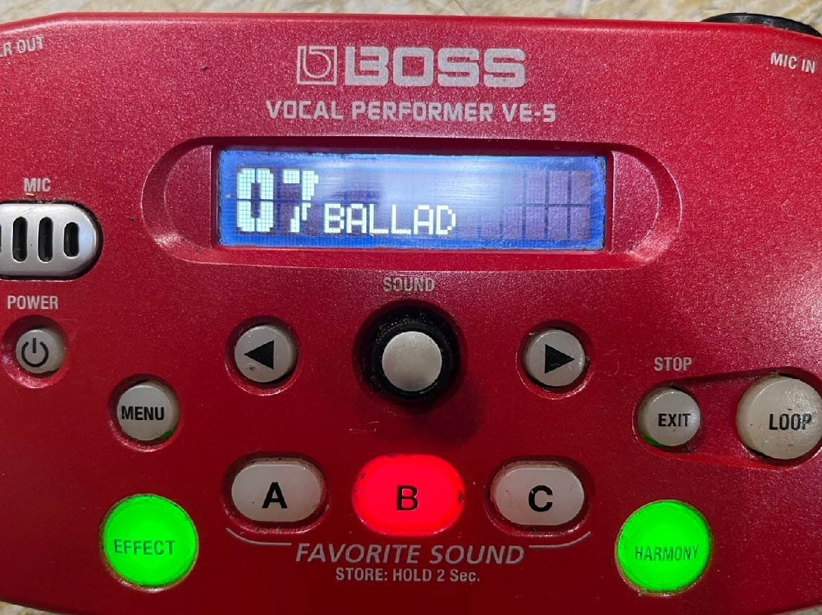 △8151　現状品　器材　ボーカルエフェクター　BOSS VOCAL PERFORMER VE-5　ボス_画像9