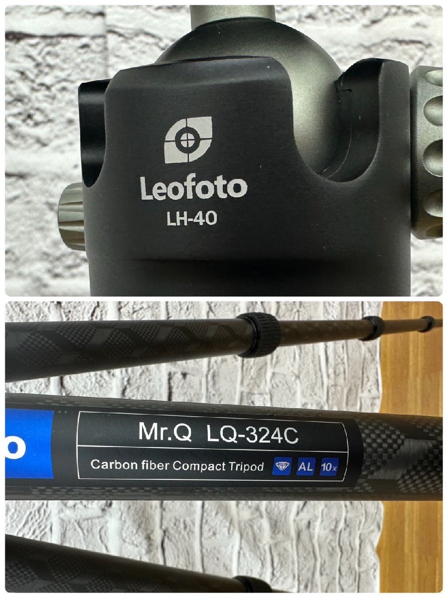 □t343　中古★Leofoto LQ-324C+LH-40　レオフォト　カーボン　三脚　雲台セット_画像7