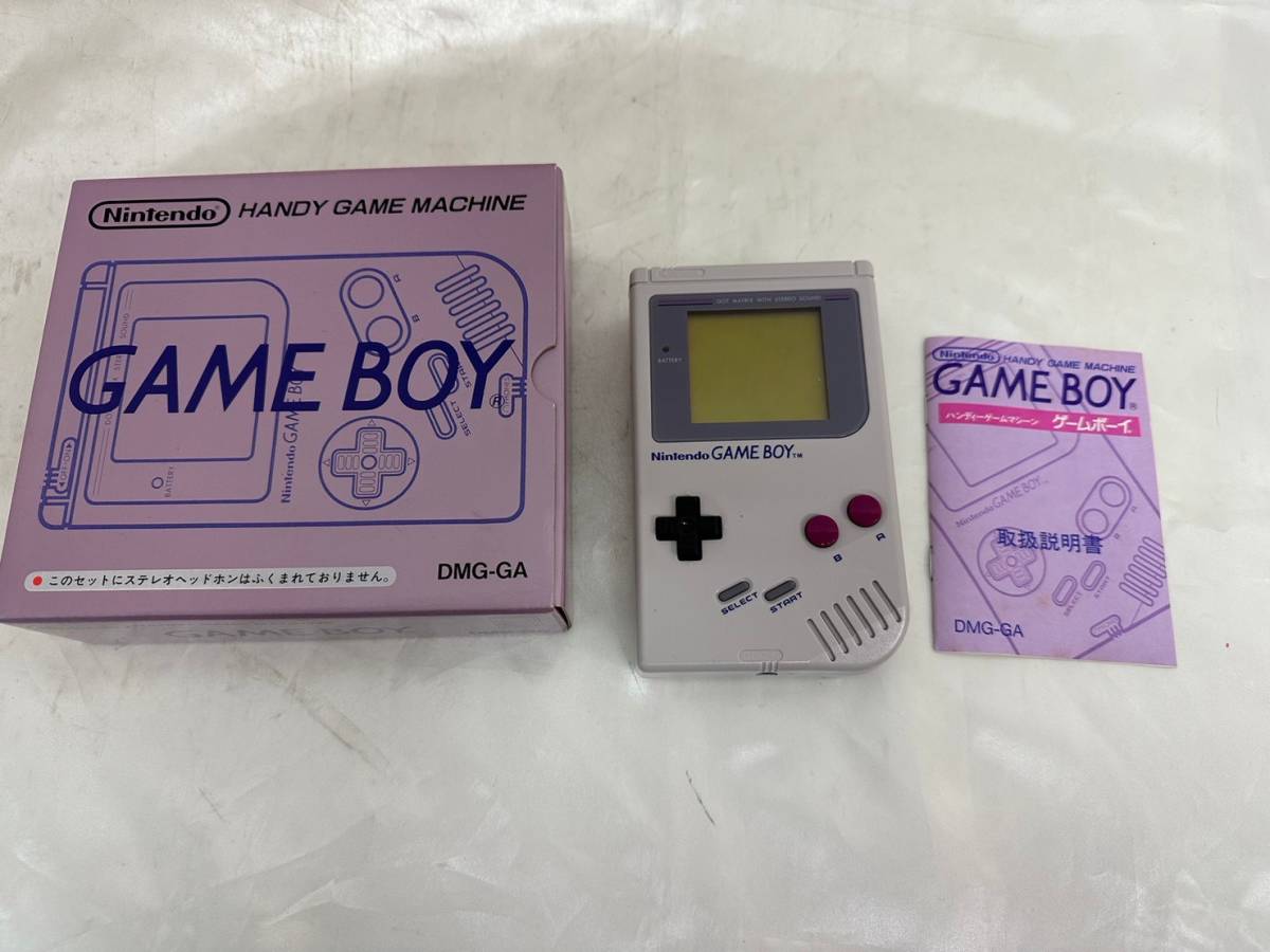 ti1190060/未使用 初代ゲームボーイ 任天堂 Nintendo 本体 DMG-GA 箱説完備 極美品_画像1