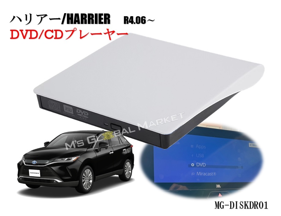 2024新作モデル ハリアー DVD/CDプレーヤー ディスプレイオーディオ用