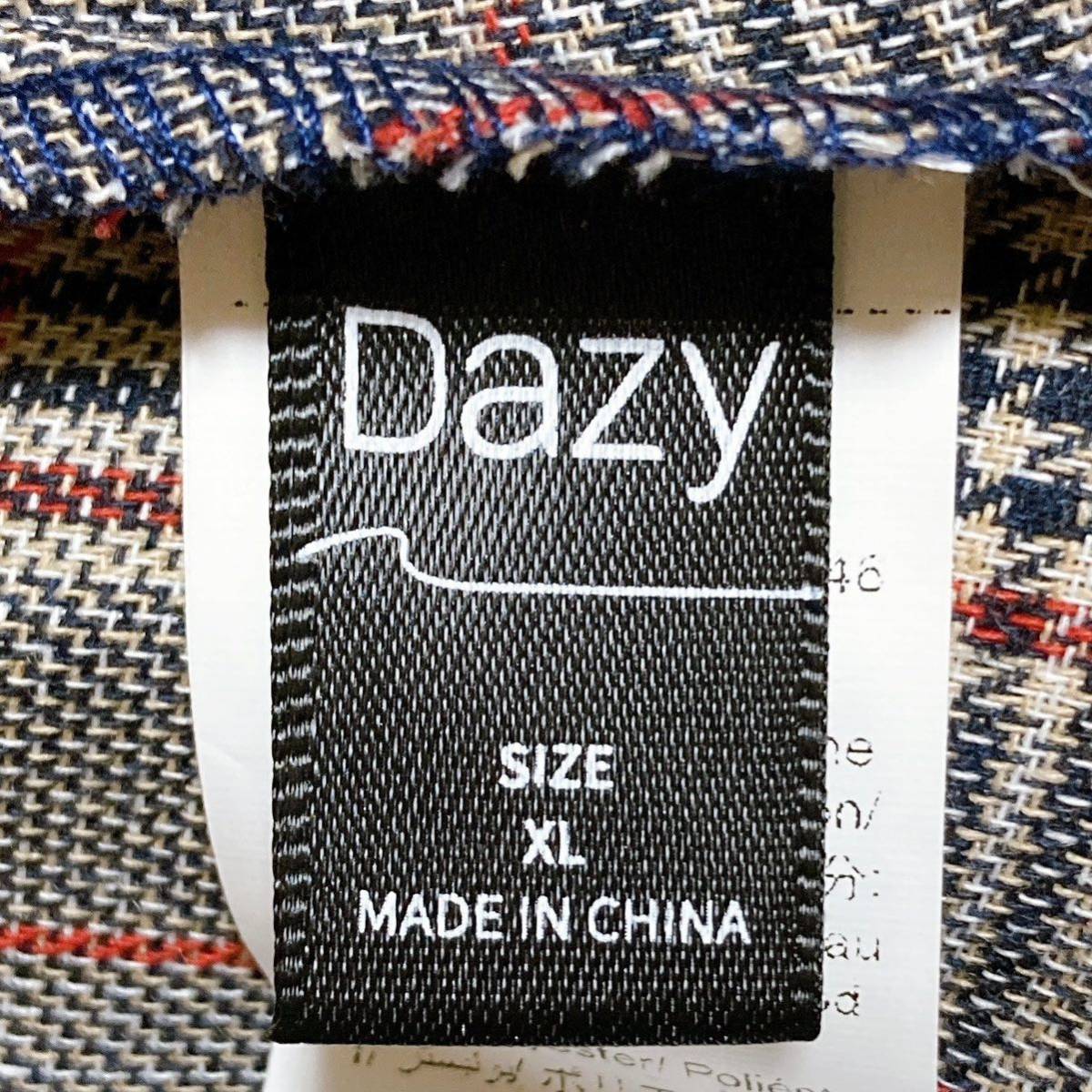 【美品◎】YO0226H DAZY デイジー 肩ひも ジャンパースカート 後ろファスナー XL 大きいサイズ ブラウン系 グレンチェック 清楚 可愛い_画像6