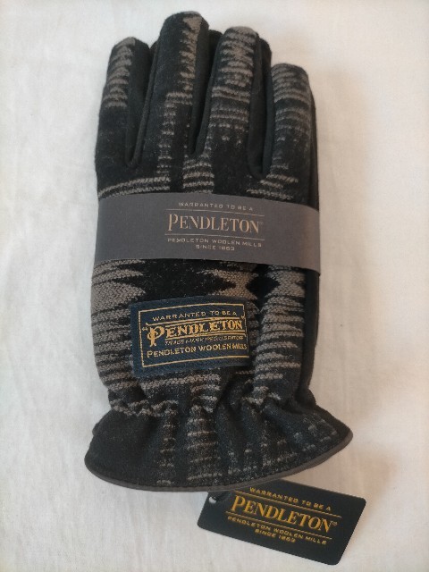 新品 2023AW 定価7920円 PENDLETON ペンドルトン ネイティブ柄 ウール グローブ 手袋 PWM Men's Glove Black 1SZ_画像1