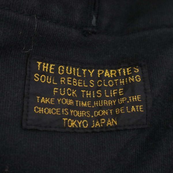 WACKO MARIA ワコマリア THE GUILTY PARTIES 秋冬 レオパード柄 裏ボア★ スカル N-1 デッキ ジャケット Sz.S　メンズ 黒　I3T01946_B#N_画像7