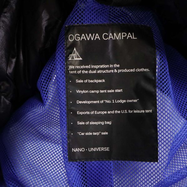  прекрасный товар * Nano Universe × OGAWA CAMPAL Ogawa can Pal внутренний down * 3way N-3B пуховик Sz.M мужской чёрный I3T02013_B#O