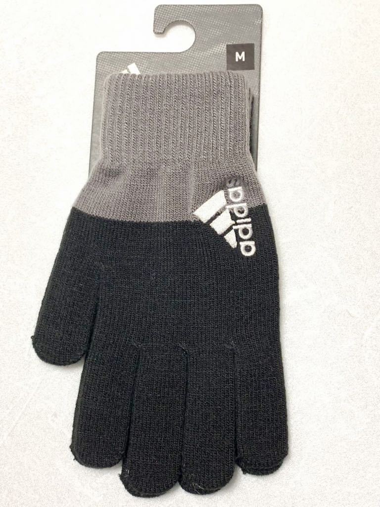 adidas アディダス☆手袋 ニットグローブ Mサイズ 未使用_画像1