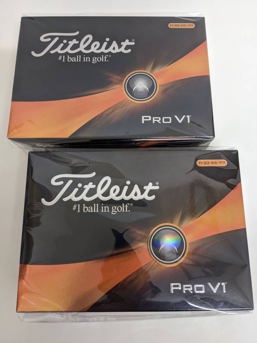 最新モデル　2ダース V1 DN　2023　タイトリスト TITLEIST ゴルフボール Pro V1 日本正規品　ダブルナンバー　(11,33,55,77)_画像1