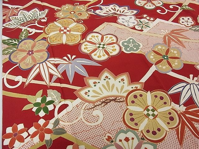 平和屋2■最高級　振袖　駒刺繍　松竹梅　吉祥花文　金彩　三越扱い　逸品　3kh1307_画像5