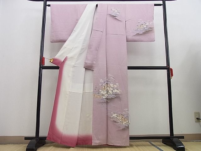 平和屋野田店■訪問着　茶屋辻　暈し染め　金彩　そごう扱い　逸品　n-cw0323_画像2