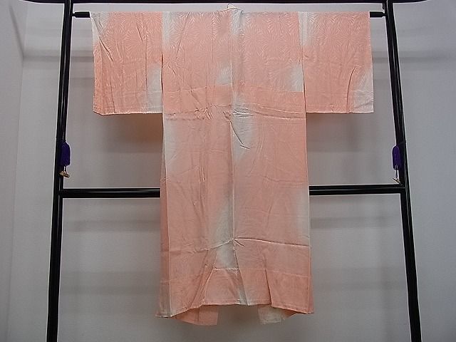 平和屋1■上質な長襦袢 無双仕立て 菊地紋 暈し染め 逸品 pn4481の画像1