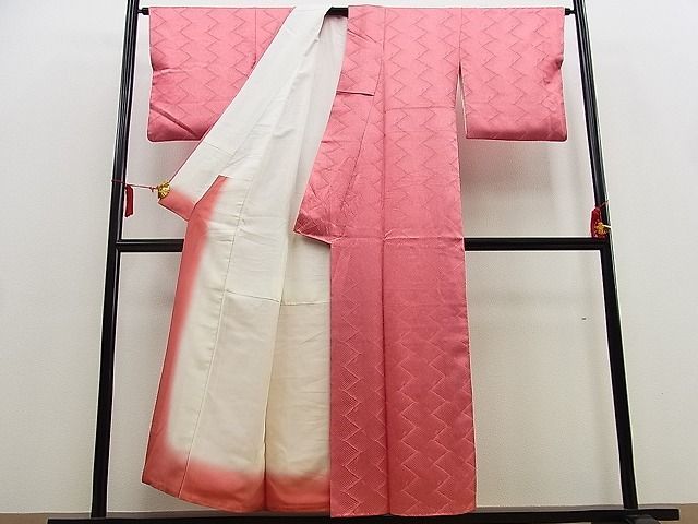 平和屋野田店■江戸小紋　立波小紋柄　逸品　n-kg4185_画像3