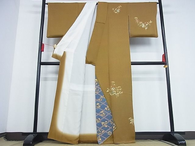 平和屋-こころ店■訪問着　更紗花文　着丈162cm　裄丈67cm　正絹　逸品　B-ag4983_画像2