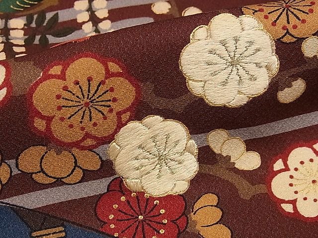 平和屋1■ファッションデザイナー　花井幸子　訪問着　刺繍　松竹梅雪芝文　金彩　逸品　tx9542_画像7