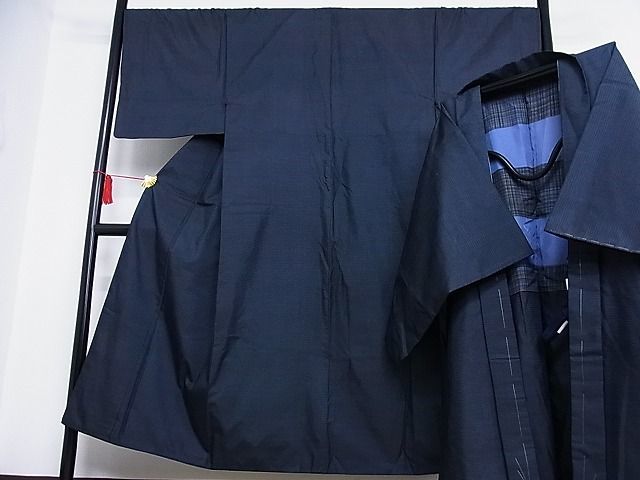 平和屋-こころ店■男性　本場大島紬　アンサンブル　100亀甲　総詰　正絹　逸品　B-oa7055_画像1