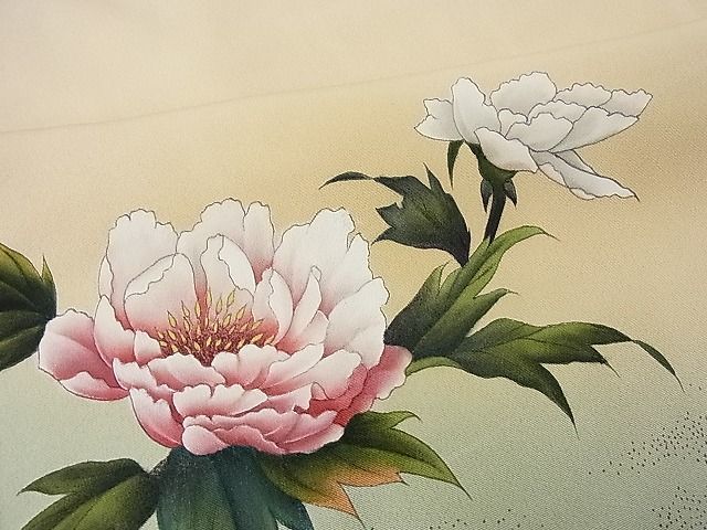 平和屋-こころ店■極上　訪問着　作家物　手描き　枝花文　暈し染め　着丈169cm　裄丈66.5cm　正絹　逸品　B-ph8466_画像6