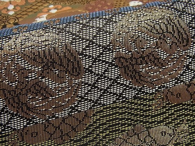 平和屋1□極上　西陣　川島織物謹製　六通柄本袋帯　名物裂　金糸　逸品3s1614_画像4