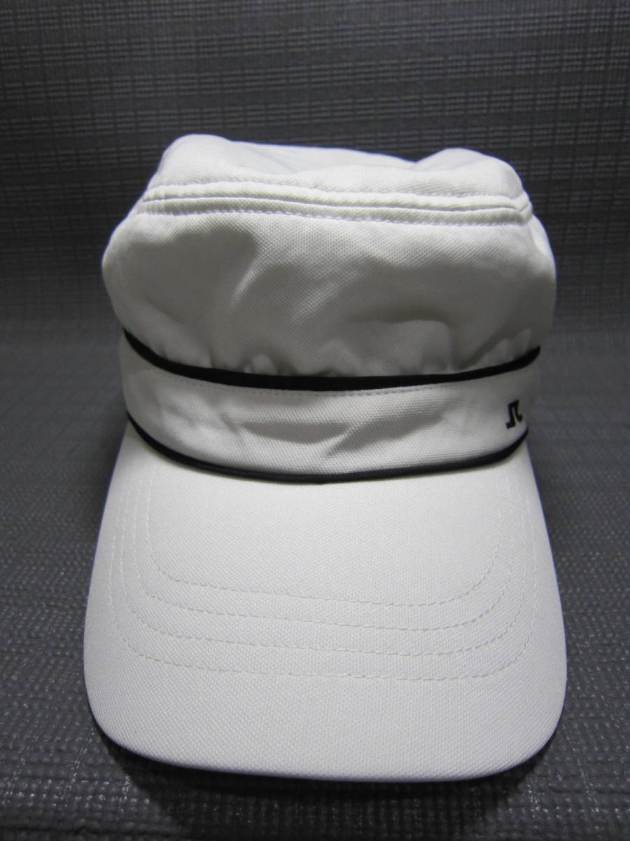 日本製　J.LINDEBERG ジェイリンドバーグ　arth　ゴルフ　ワークキャップ　帽子　白　57～59cm　S2311D_画像1