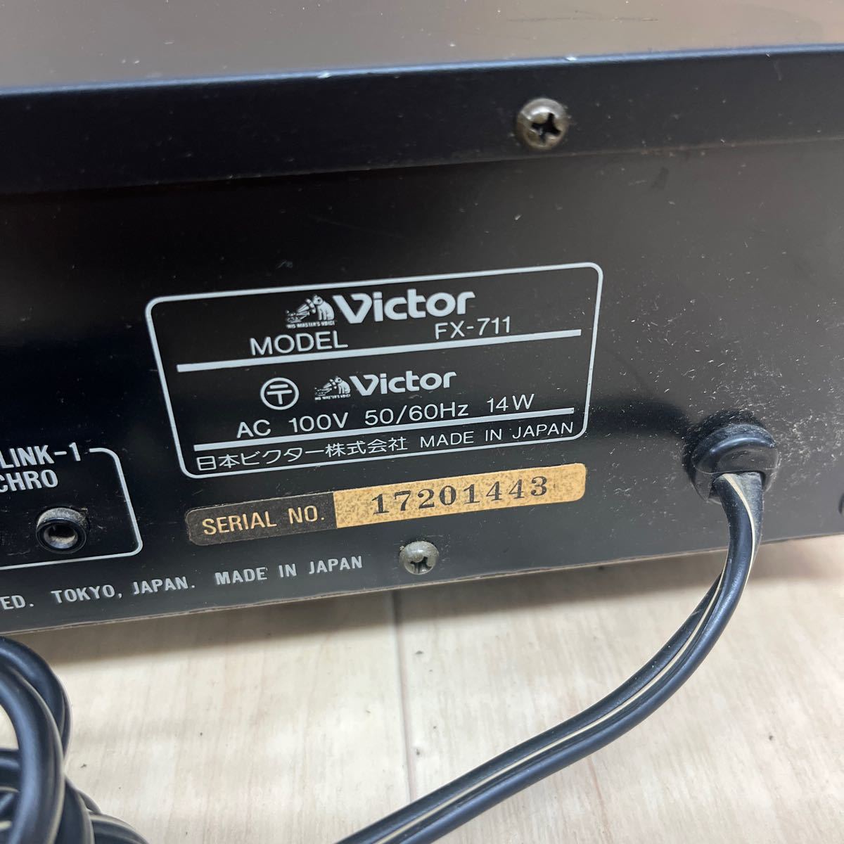Victor ビクター FX-711 AM FM チューナー　オーディオ機器 通電確認済み_画像6