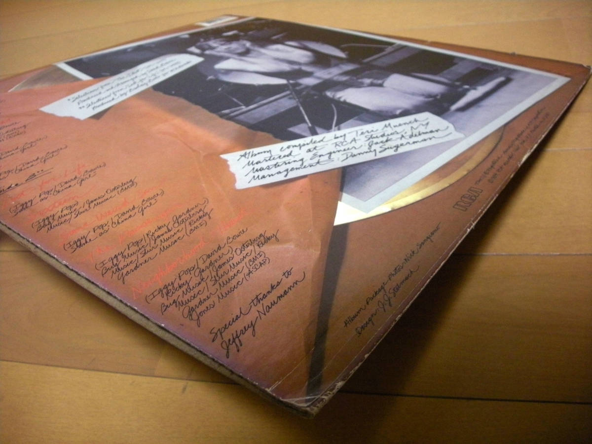 イギー・ポップ【US盤 LP】IGGY POP Choice Cuts | RCA AFL1-4957 (ザ・ストゥージズ The Stooges_画像4
