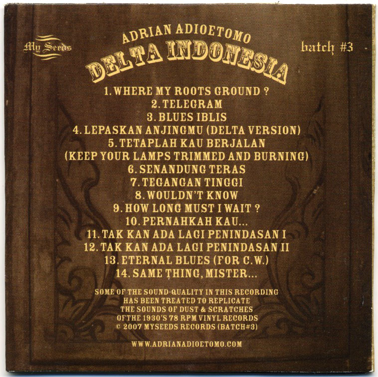 エイドリアン・アディオエトモ【インドネシア CD】ADRIAN ADIOETOMO Delta Indonesia | My Seeds Records batch #3 (RAKSASA Indonesia_画像2