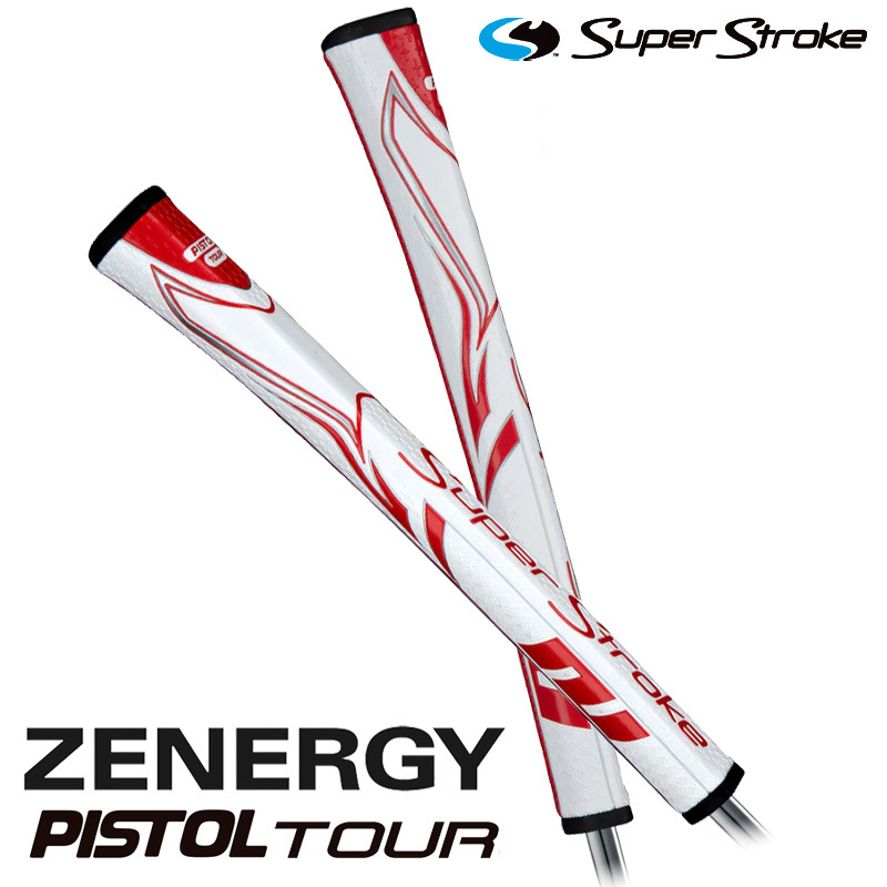 (日本正規品) スーパーストローク パター用ゴルフグリップ ゼナジーピストルツアー ZENERGY PISTOL TOUR パターグリップ ホワイトレッド_画像1