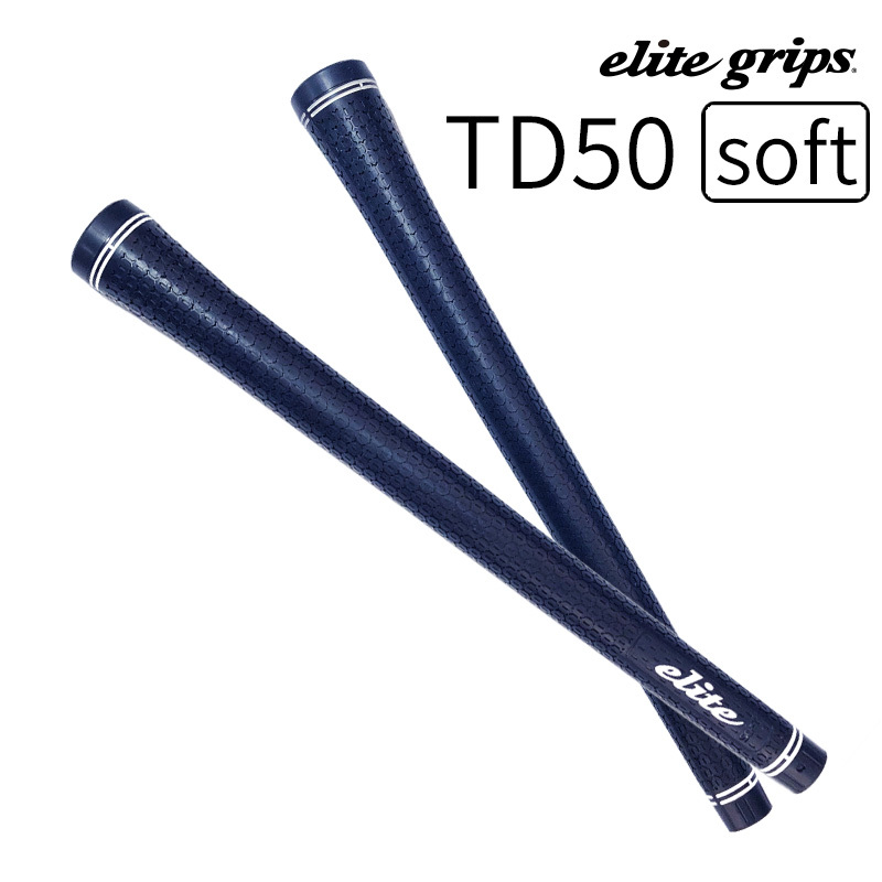 (日本正規品)エリートグリップ ツアードミネーター TD50 ソフト ゴルフグリップ ネイビーカラー バックラインなし elite grip GOLF_画像1