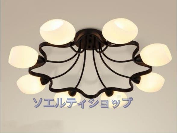 高品質☆ドイツ ヴィンテージ シャンデリア 8灯 北欧 ミッドセンチュリー ランプ 照明 ライト シーリングライト_画像2