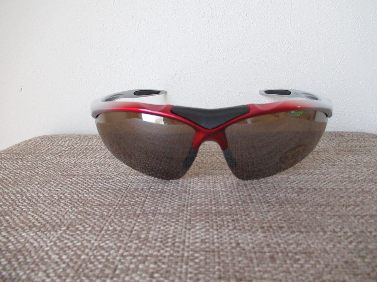 O-CLE sunglasses HS-0516 Red-Silver spare lens attached new goods unused (10)