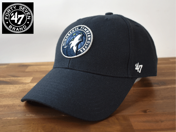 ★未使用品★ 47 BRAND 47 ブランド × MINNESOTA TIMBERWOLVES ティンバーウルフス NBA【フリーサイズ】キャップ 帽子 H243_画像1