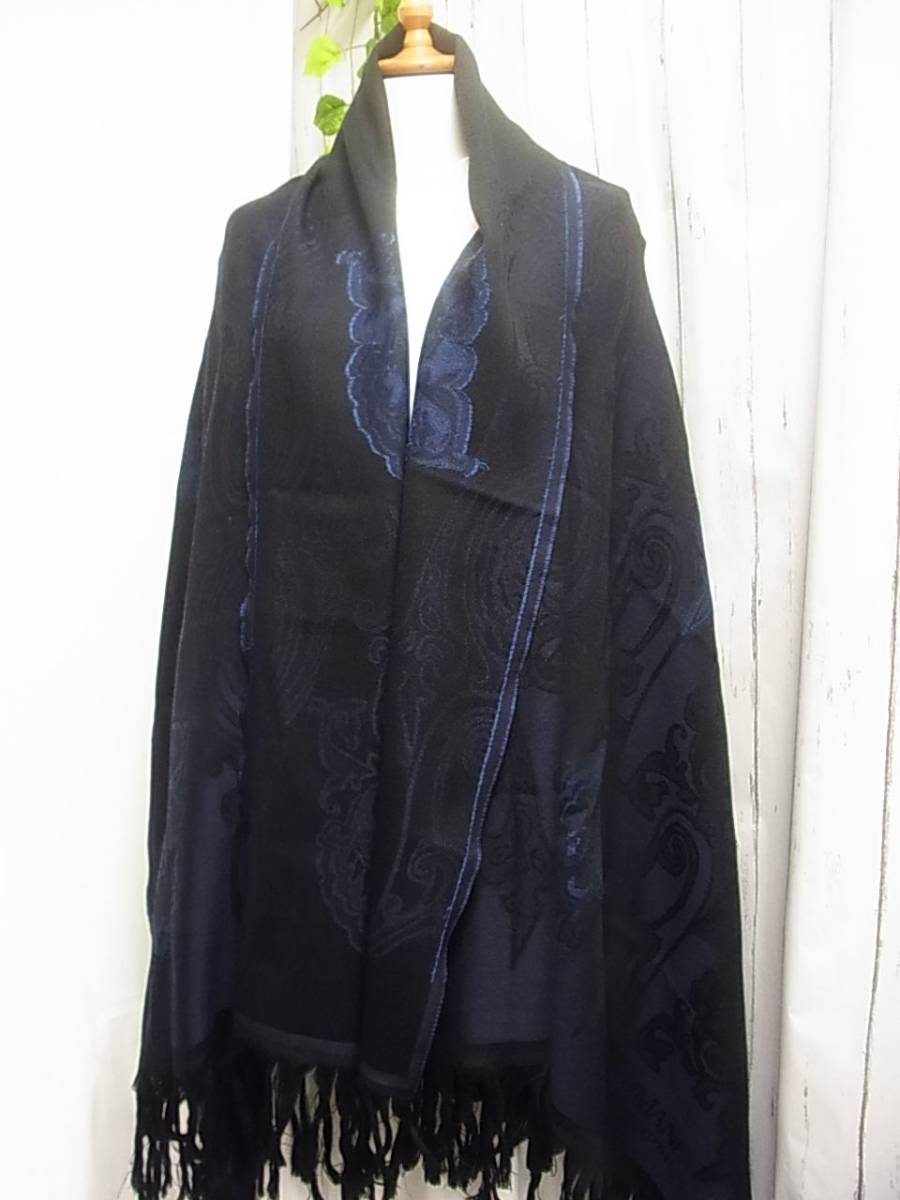 500円から★正規　極美　アルマーニコレクション　大判ショール　　MADE　IN　ITALY　ARMANI COLLEZIONI_画像4