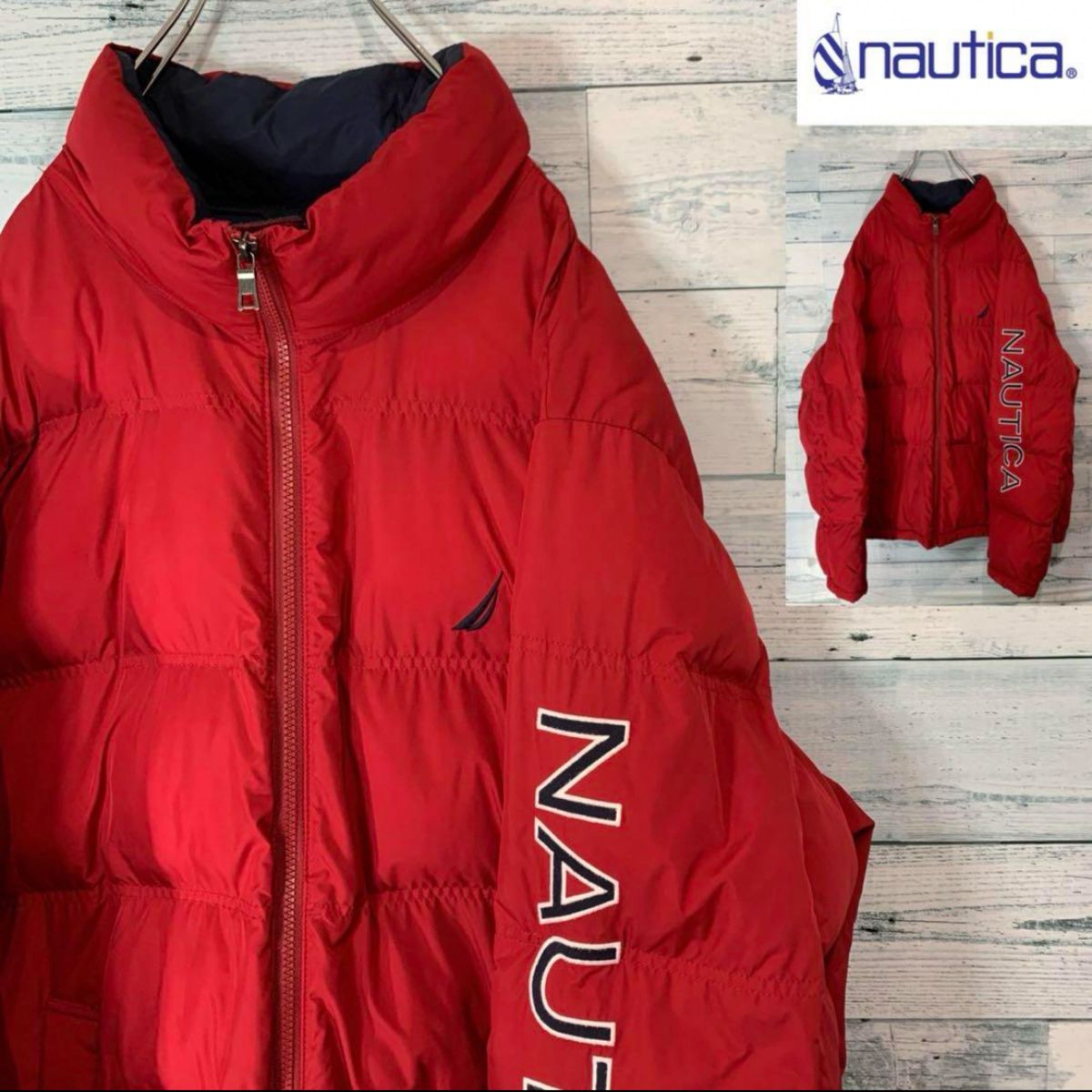 《アーム刺繍ロゴ》NAUTICA ビッグサイズ 中綿 ジャケット XL 美品 XL