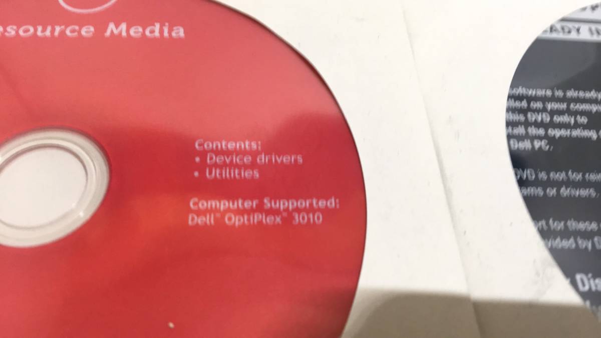 SE145 2枚組 DELL Optiplex 3010 + Windows7 64bit リカバリ ドライバー ディスク DVD_画像2