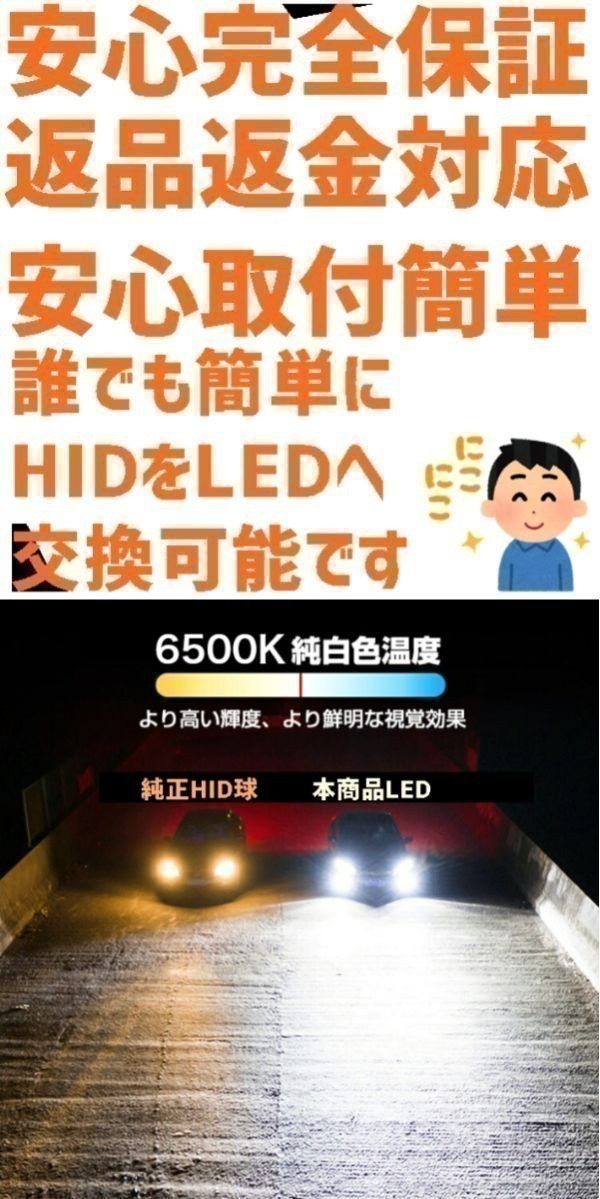 (P)D2 業界初 純正HIDを完全無加工でLEDへ インプレッサ スポーツ GP2.3.6.7 H23.12 ～ H26.10 HID D2R 装着車用 安心車種別設定