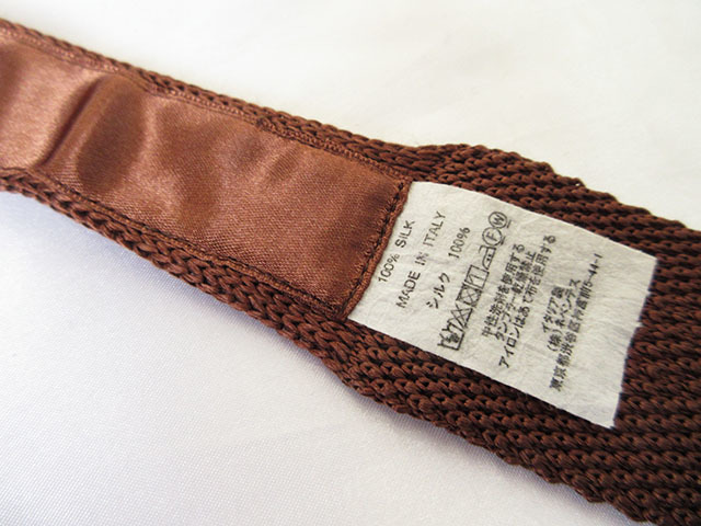 エンジニアードガーメンツ★ Knit Tie - Silk with Embroidery / Brown【onesize】_画像7