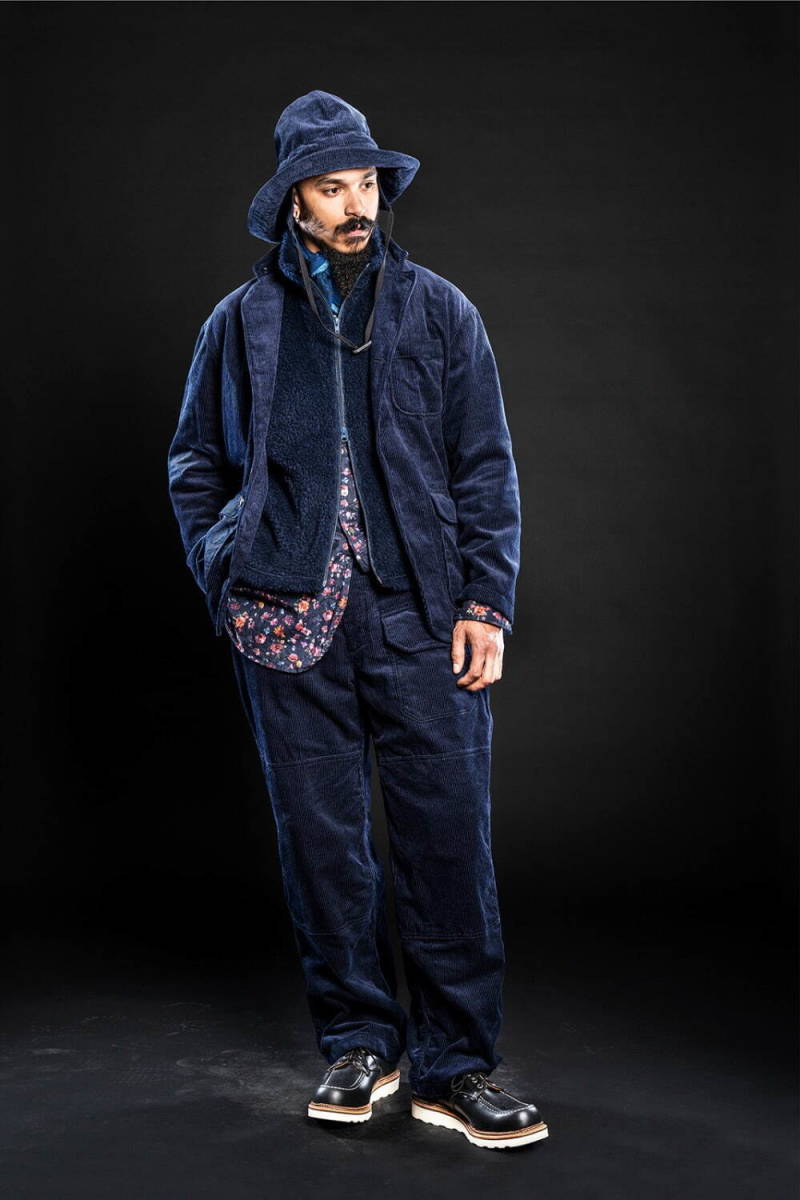 エンジニアードガーメンツ★2022fw ★19th Century BD Shirt - Floral Print Flannel / Dk.Navy【XS】_画像10