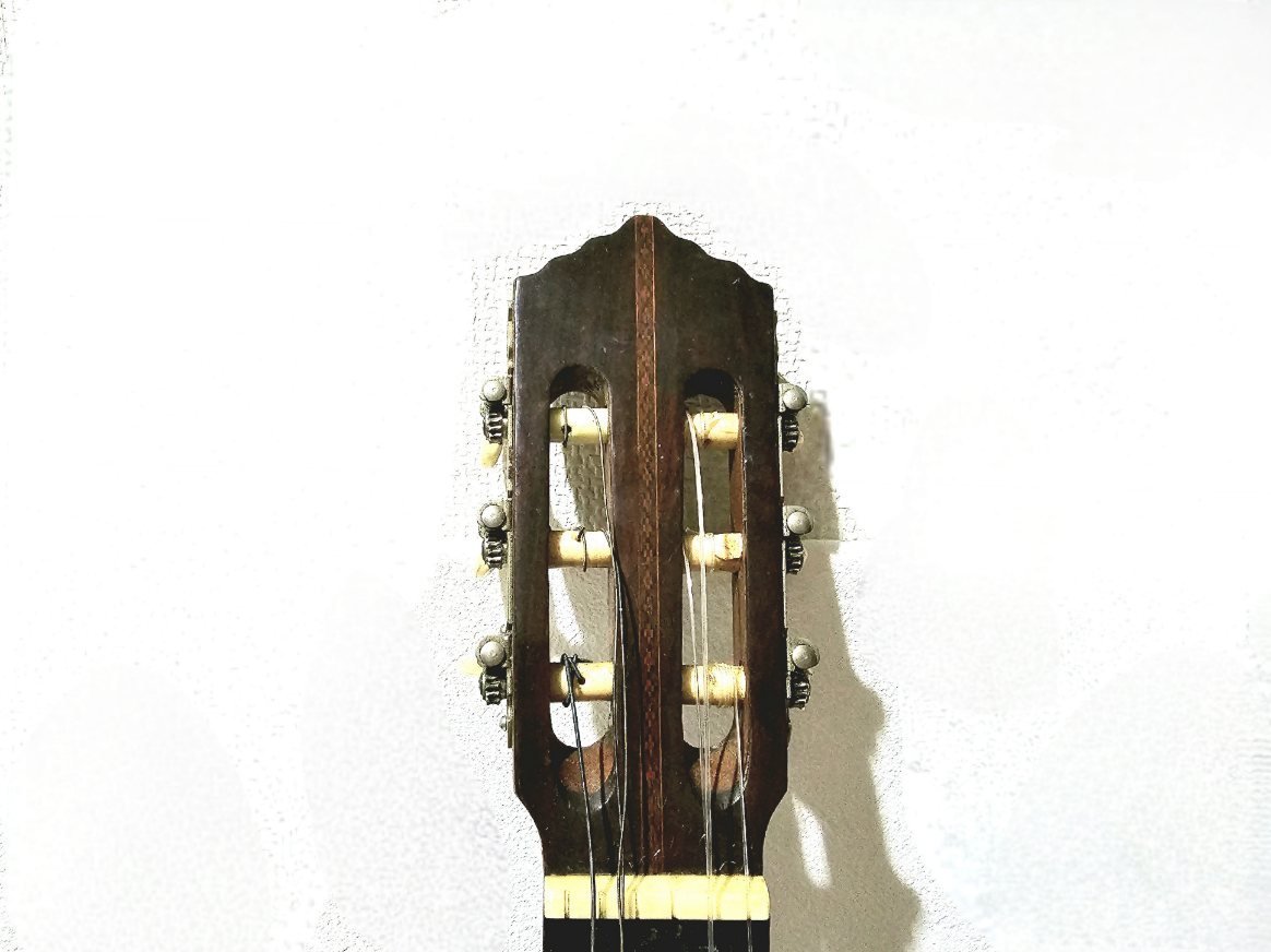 【ジャンク】Shinano Guitar シナノギター クラシックギター No.61 補修必須 演奏 練習 弦楽器 ヴィンテージ_画像7